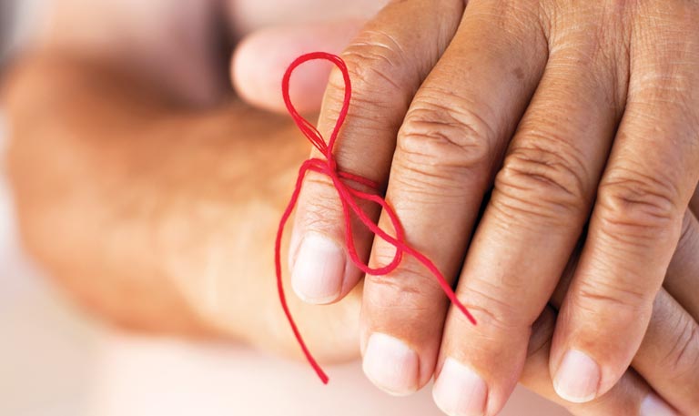 A red pice of yarn tied around a finger. The Intentional Memory technique will help you gain access to whatever you wish to recall. Good intentions, better memory.