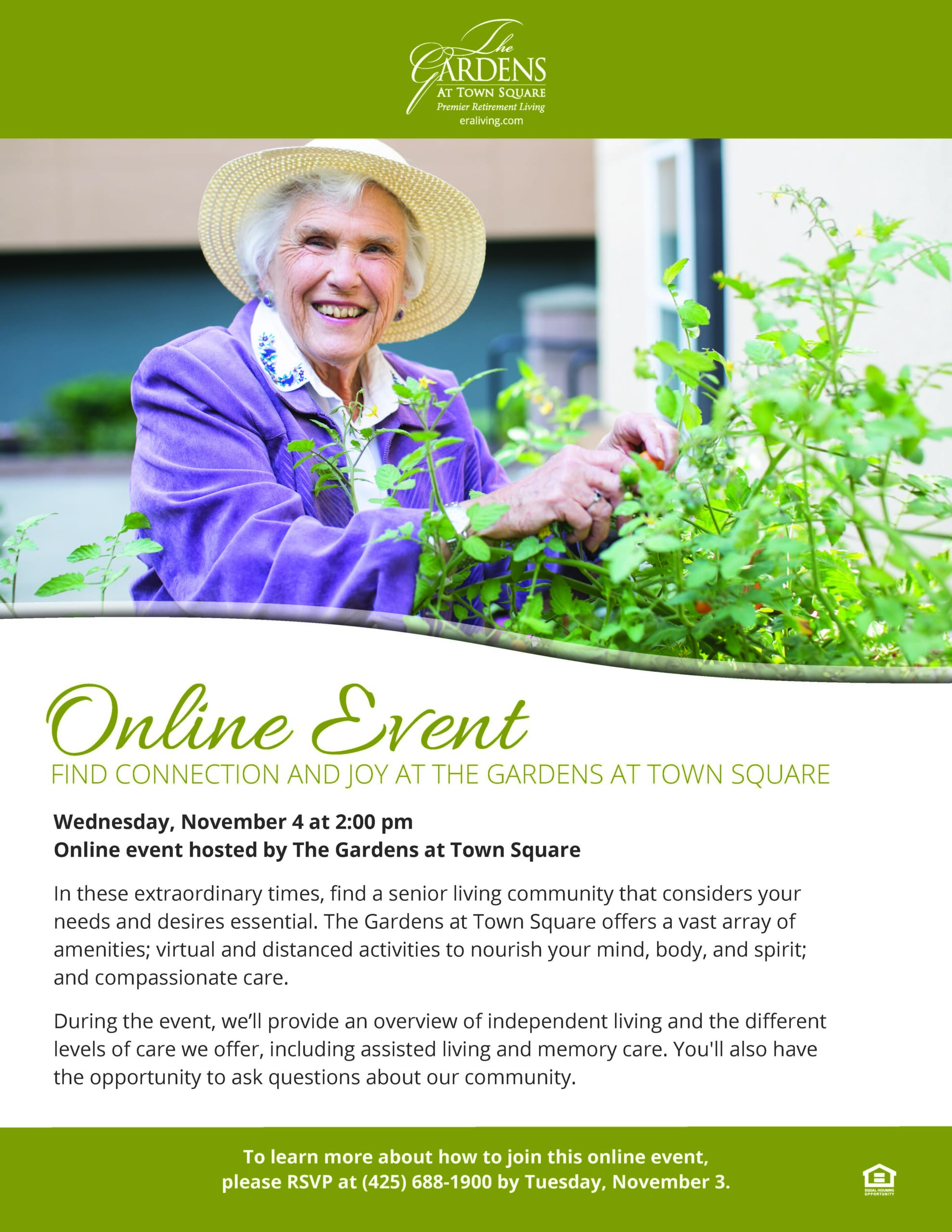 the garden s assisted living on Online Event Discover Connection And Joy At The Gardens At Town Square 3rd Act Magazine