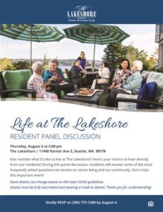 Life at The Lakeshore: Resident Panel Event @ The Lakeshore | | |