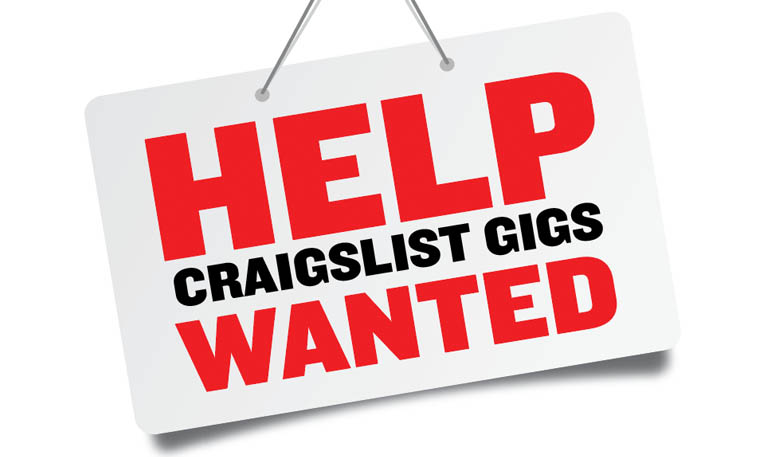 Craigslist Gigs Help Wanted Sign
